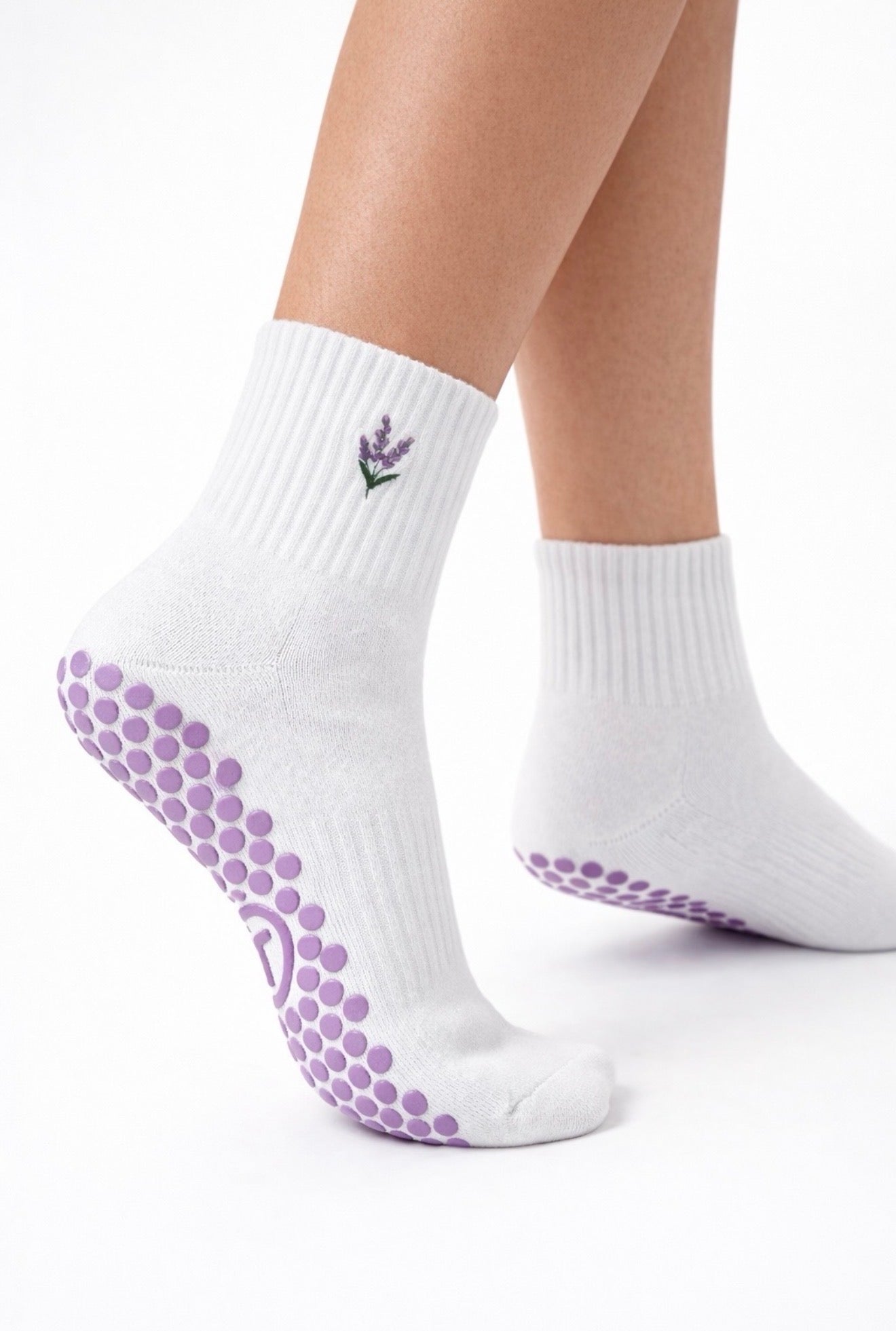 Lavender Signature - Pilates Grip Socks