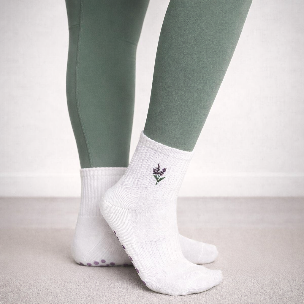 Lavender Signature - Pilates Grip Socks