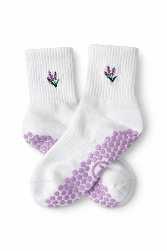 Lavender Signature - Pilates Grip Socks